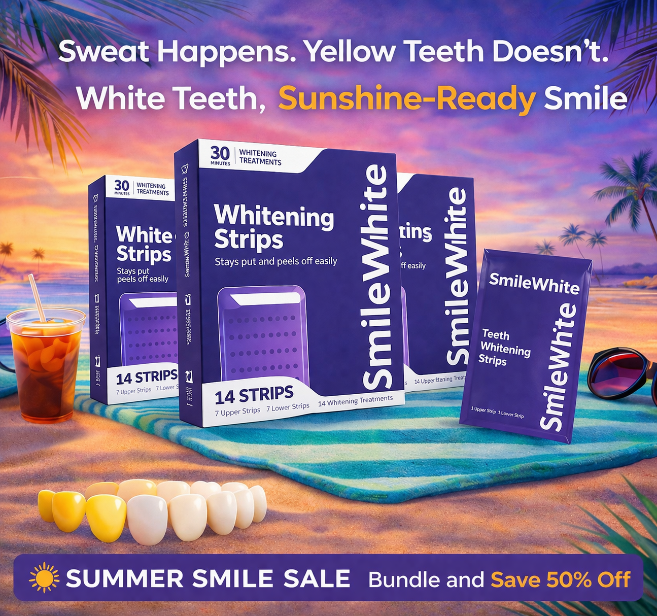 14STRIPS - SmileWhite Purple Teeth Whitening Strips