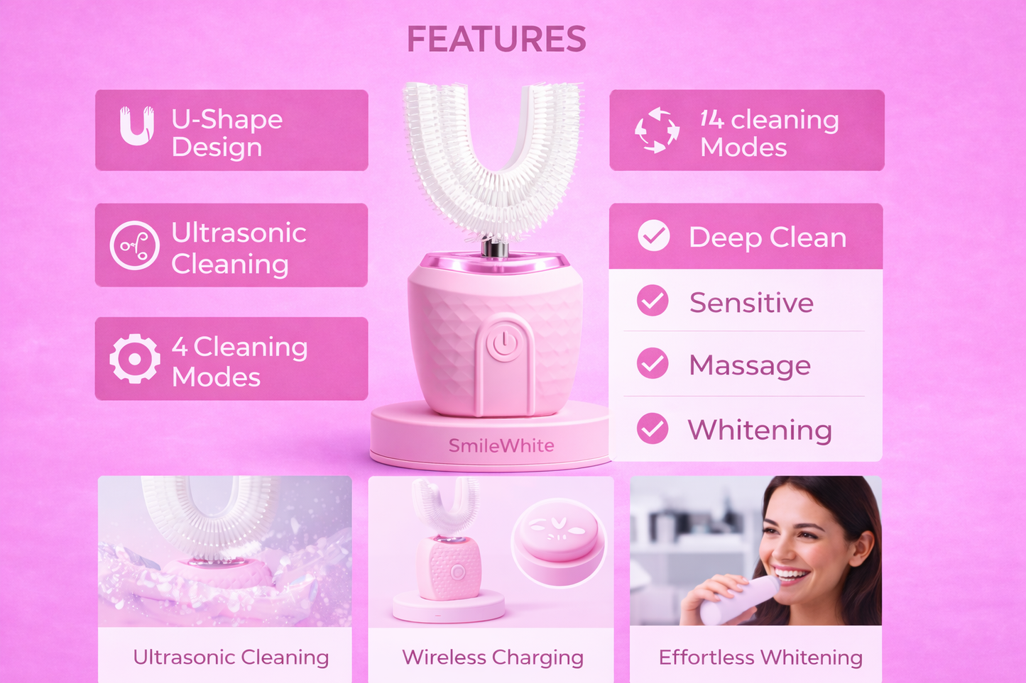 SmileWhite LumiBrush™ Pink