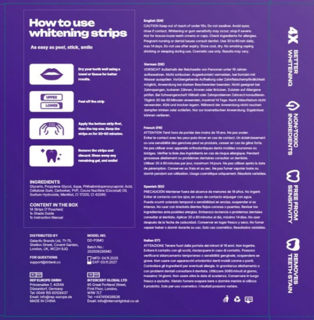 14STRIPS - SmileWhite Purple Teeth Whitening Strips